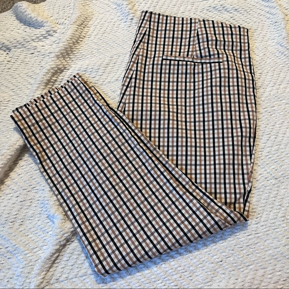 Orange and Black Plaid Pants